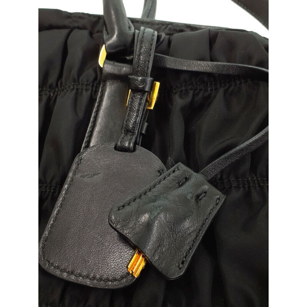 Prada Gaufre Shoulder Bag handbag Satchel gathered Tessuto - Picture 5 of 9